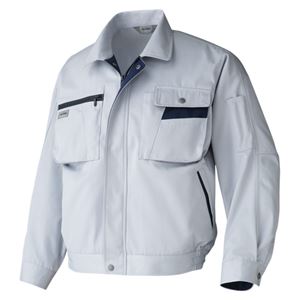 カンセン 長袖ブルゾン LL シルバーグレー×ネイビー 6321-003LL