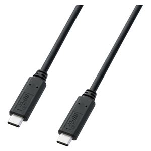 サンワサプライ USB3.1 TypeC PD（3A）対応ケーブル 1m KU31-CCP310