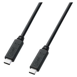 サンワサプライ USB3.1 TypeC PD（5A）対応ケーブル 1m KU31-CCP510