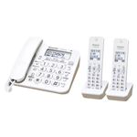 パナソニック デジタルコードレス電話機 子機2台付 ホワイト VE-GD25DW-W