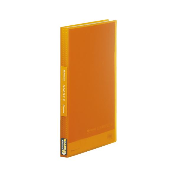 （まとめ） キングジム シンプリーズ クリアーファイル A4タテ型 40ポケット オレンジ (×10セット) b04