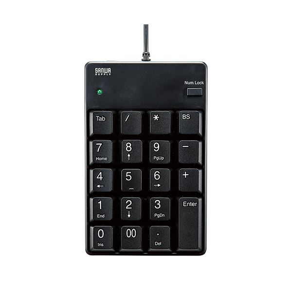 【商品名】 サンワサプライ USB2.0ハブ付テンキー ブラック NT-17UH2BKN [ NT-17UH2BKN ] 関連ワード:AV・デジモノ パソコン・周辺機器 キーボード・テンキー