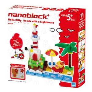 ナノブロックプラス カワダ PK-006 nanoblock+ ハローキティ 灯台のあるビーチ - 拡大画像