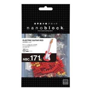 カワダ NBC_171 エレキギター レッド nanoblock（ナノブロック） - 拡大画像