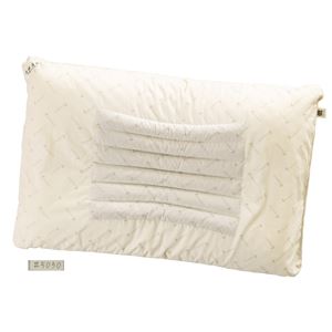滝水石枕 フィットタイプ 低 55×35×4/6cm ベージュ 綿100% 商品画像