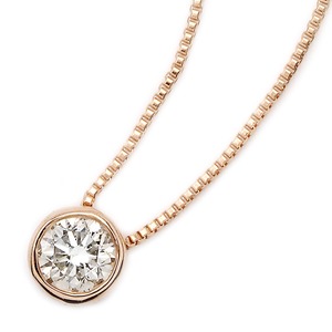ダイヤモンド ネックレス 一粒 0.15ct K18 ピンクゴールド Nudie Heart Plus(ヌーディーハートプラス) 人気の覆輪留 ペンダント ダイヤモンド ネックレス 一粒 0.15ct K18 ピンクゴールド Nudie Heart Plus(ヌーディーハートプラス) 人気の覆輪留 ペンダント