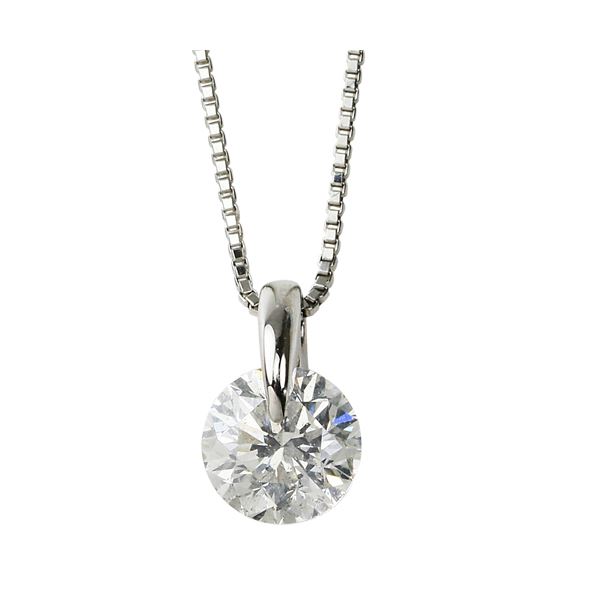 プラチナPT900 ダイヤネックレス 一点留 (1.0ct/Hカラー/SI2/グッドカット)鑑定書付き 画像1