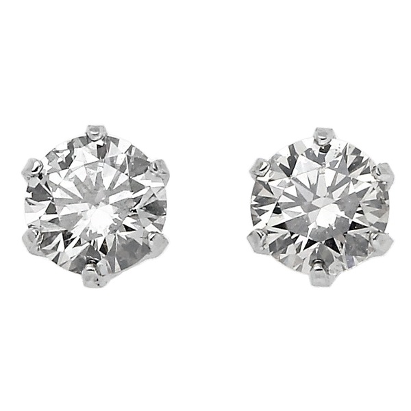 ダイヤモンド ピアス プラチナ Pt900 0.6ct ダイヤピアス Hカラー SI2クラス Good 鑑定書付きf00