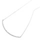 K10ホワイトゴールド 天然ダイヤモンドペンダント/ネックレス 0.2ct（40石） 大人気デコルテラインデザイン 40cm 長さ調節可能（アジャスター付き） - 縮小画像2
