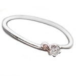 【鑑別書付】プラチナPT950　天然ダイヤリング　ダイヤ0.05ct　ピンクダイヤ0.01ct　ハート&キューピット（H&C） 10号　Hアップ　SIアップ