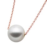 アコヤ真珠 ネックレス パールネックレス K18 ピンクゴールド 花珠クラス 約8mm 約8ミリ珠 40cm 長さ調節可能（アジャスター付き） あこや真珠 パール 本真珠