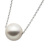 アコヤ真珠 ネックレス パールネックレス K18 ホワイトゴールド 花珠クラス 約8mm 約8ミリ珠 40cm 長さ調節可能（アジャスター付き） あこや真珠 パール 本真珠