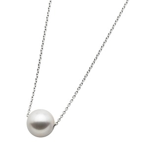 アコヤ真珠 ネックレス パールネックレス K18 ホワイトゴールド 花珠クラス 約8mm 約8ミリ珠 40cm 長さ調節可能(アジャスター付き) あこや真珠 パール 本真珠