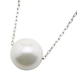 アコヤ真珠 ネックレス パールネックレス K18 ホワイトゴールド 8mm 8ミリ珠 40cm 長さ調節可能(アジャスター付き) あこや真珠 ペンダント パール 本真珠