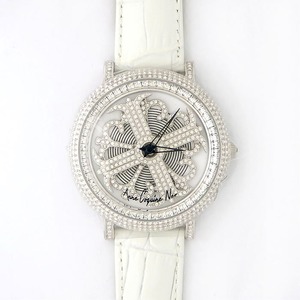 アンコキーヌ ネオ 45mm バイカラー ミニクロス シルバーベゼル インナーベゼルクリアー ホワイトベルト イール 正規品(腕時計・グルグル時計) 商品画像