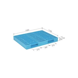 三甲（サンコー） プラスチックパレット（プラパレ） R2-1114-5 ライトブルー