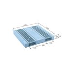 三甲（サンコー） プラスチックパレット（プラパレ） R2-1313F-2 ライトブルー