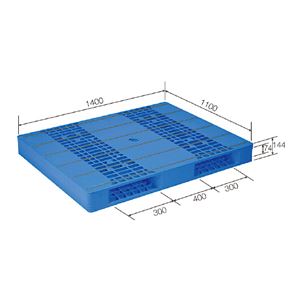 三甲（サンコー） プラスチックパレット（プラパレ） LX-1114R2-2 ブルー