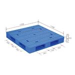 三甲（サンコー） プラスチックパレット（プラパレ） LX-1111D4-2（PP） ブルー