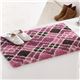 スペイン製ウィルトン織マット Argyle〔アーガイル〕55×85cm 玄関マット 室内/屋内用 ラグ ウィルトン織 ピンク