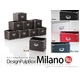 デザインパルプボックス Milano〔ミラノ〕 同色 9個組 収納ボックス 収納ケース 硬質パルプ レッド(赤)