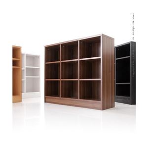 デザインチェスト Milano Shelf〔ミラノ シェルフ〕 3x3 シェルフ チェスト ラック ブラックウッド  - 拡大画像