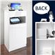 キャビネット ホワイト 鏡面 背面収納(ルーター収納)付き リビングキャビネット CONVEI SMART 〔コンヴィ スマート〕 幅40cm