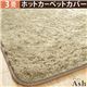 選べる!とろけるふわもこホットカーペットカバー 【モリス】 三畳用(200x240cm) ホットカーペット カバー 3畳 アッシュ