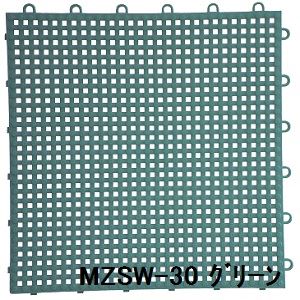水廻りフロアー サワーチェッカー MZSW-30 60枚セット 色 グリーン サイズ 厚13mm×タテ300mm×ヨコ300mm／枚 60枚セット寸法（1800mm×3000mm）