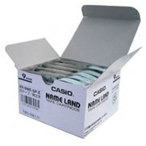 カシオ計算機(CASIO) ラベルテープ XR-9WE 白に黒文字 9mm 5個 - 拡大画像
