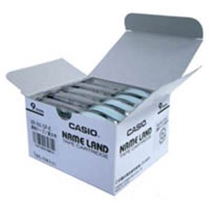 (業務用5セット) カシオ計算機(CASIO) テープ XR-9X-5P-E 透明に黒文字 9mm 5個 【×5セット】 - 拡大画像