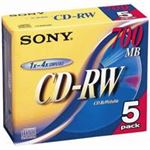 SONY(ソニー) CD-RW ＜700MB＞ 5CDRW700D 5枚