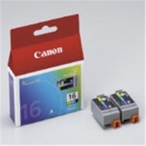 (業務用10セット) Canon キヤノン インクカートリッジ 純正 【BCI-16CLR】 2本入り 3色カラー ×10セット - 拡大画像