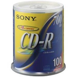 (業務用10セット) SONY(ソニー) CD-R ＜700MB＞ 100CDQ80DNS 100枚 - 拡大画像