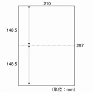 日本紙通商 カット紙 A4-2 2分割無穴 A4 500枚×5冊