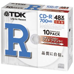 TDK CD-R ＜700MB＞ CD-R80PWDX10B 10枚