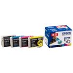 (業務用5セット) EPSON エプソン インクカートリッジ 純正 【IC4CL56】 4色パック(ブラック・シアン・マゼンタ・イエロー)