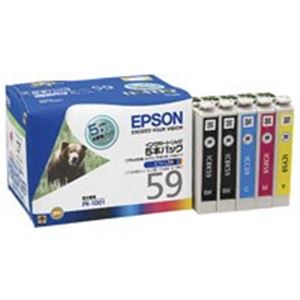 EPSON エプソン インクカートリッジ 純正 【IC5CL59】 4色パック 5本入り(ブラック×2、シアン・マゼンタ・イエロー×各1) - 拡大画像