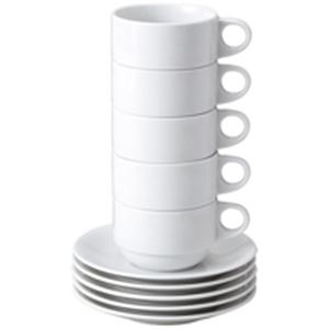ピーアンドエス スタッキングコーヒー碗皿(5客入り) 商品画像