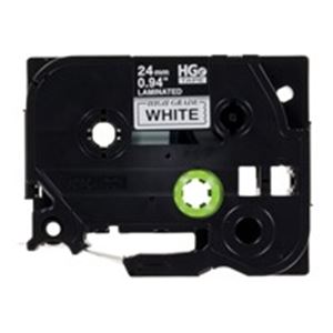 ブラザー工業(BROTHER) ハイグレードテープHGe-251V白に黒24mm 5個 - 拡大画像