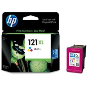 HP ヒューレット・パッカード インクカートリッジ 純正 【HP121 CC644HJ】 3色カラー 増量 - 拡大画像