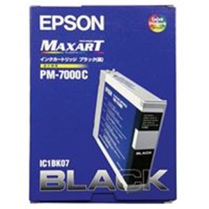 (業務用10セット) EPSON エプソン インクカートリッジ 純正 【IC1BK07】 ブラック(黒)