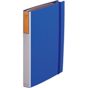 キングジム クリアファイル/ポケットファイル 【A3/タテ型】 4穴 ファイルバンド付き GL 154 ブルー(青) - 拡大画像