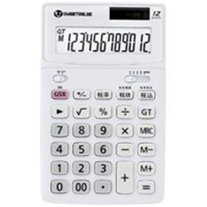 (業務用5セット) ジョインテックス 中型電卓 ホワイト5台 K071J-5 商品画像