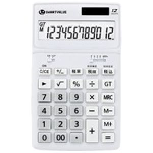 (業務用10セット) ジョインテックス 小型電卓 ホワイト5台 K072J-5 - 拡大画像