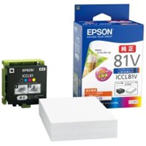 (業務用5セット) EPSON（エプソン） モバイルインク ICCL81V 4色+用紙セット - 拡大画像