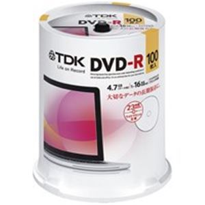 TDK DVD-R 4.7GB IJ対応100枚 DR47PWC100PUE