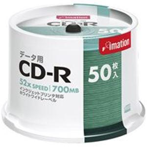 イメーション CD-R 700MB IJ対応50枚 CDR80PWBX50SNL