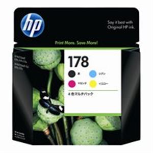 HP ヒューレット・パッカード インクカートリッジ 純正 【HP178 CR281AA】 4色パック - 拡大画像