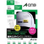 エーワン 屋外用サインラベルA4 31072 白36面 5枚